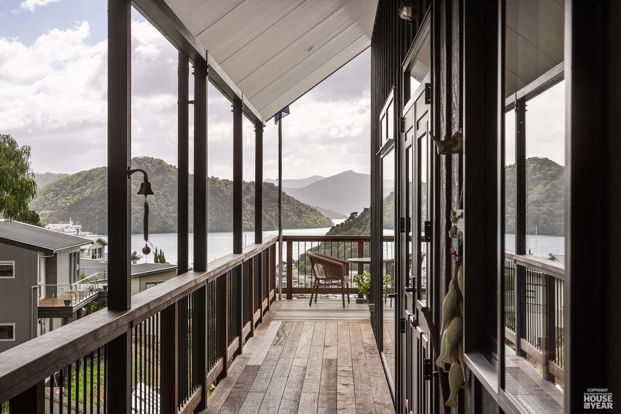 Picton Hillside New Build — Timber deck and sliders