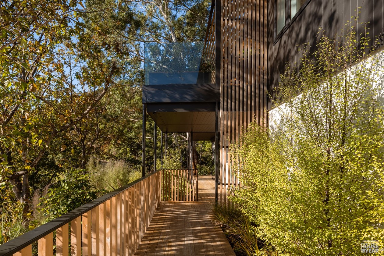 Woodland Escape — Approach and cedar screens