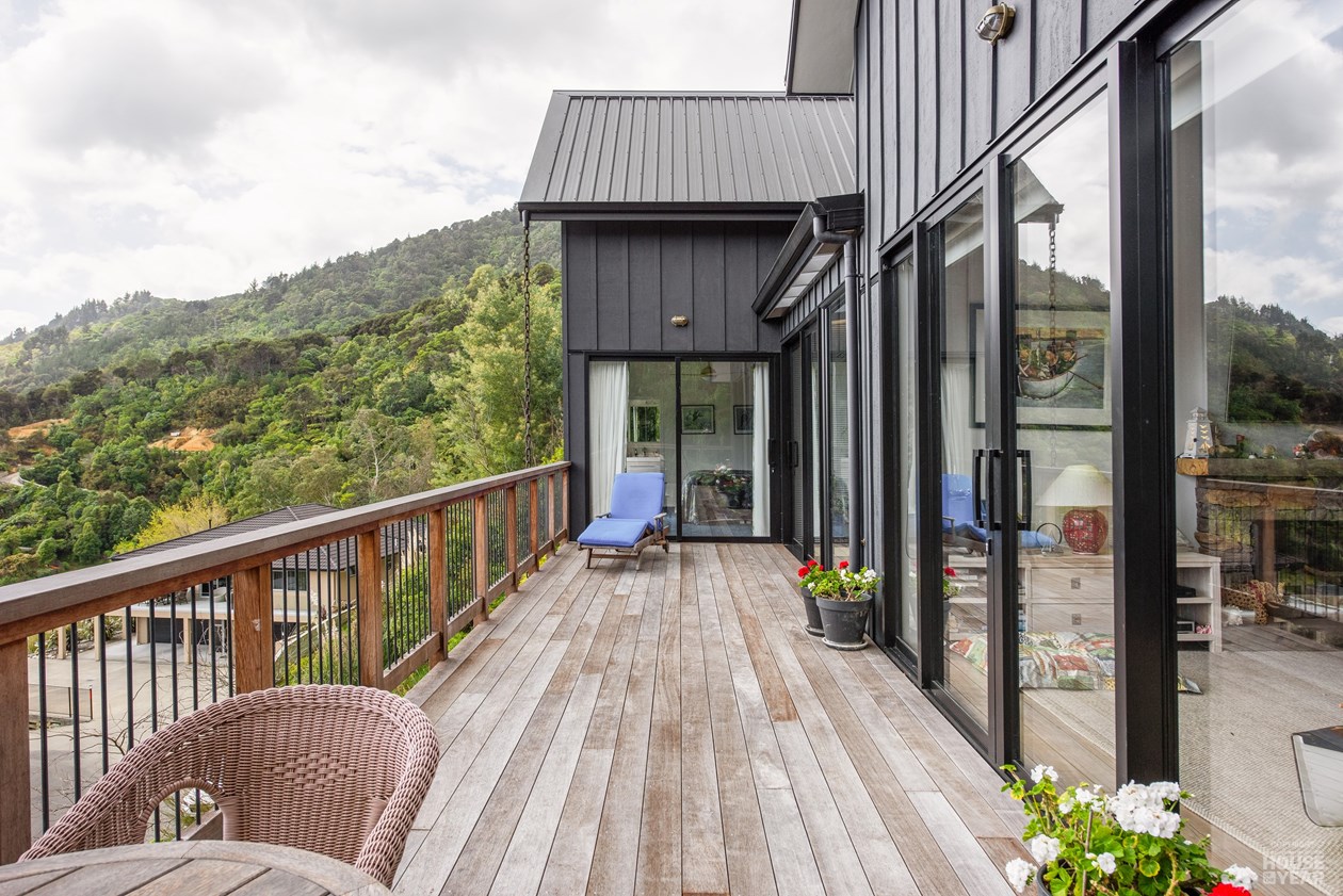 Picton Hillside New Build — Deck outlook to marina