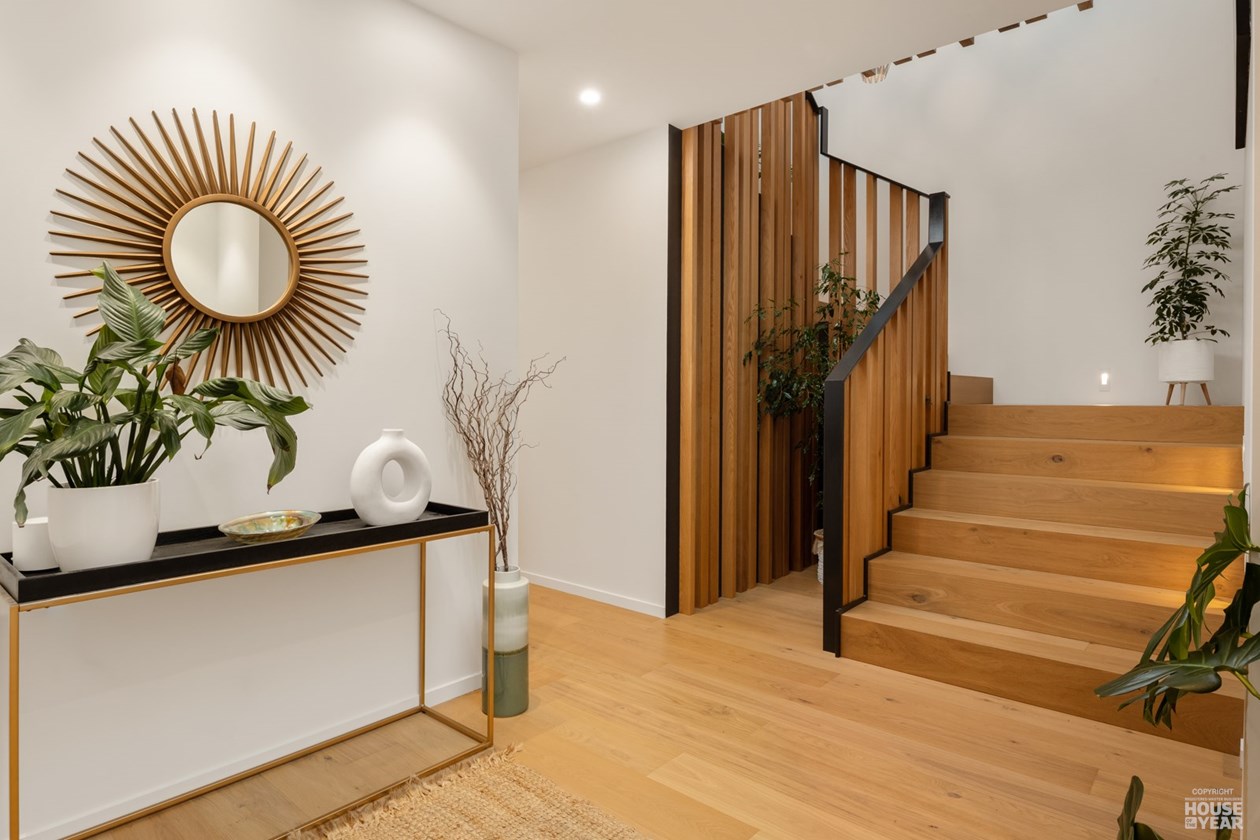 Woodland Escape — Entry with feature staircase